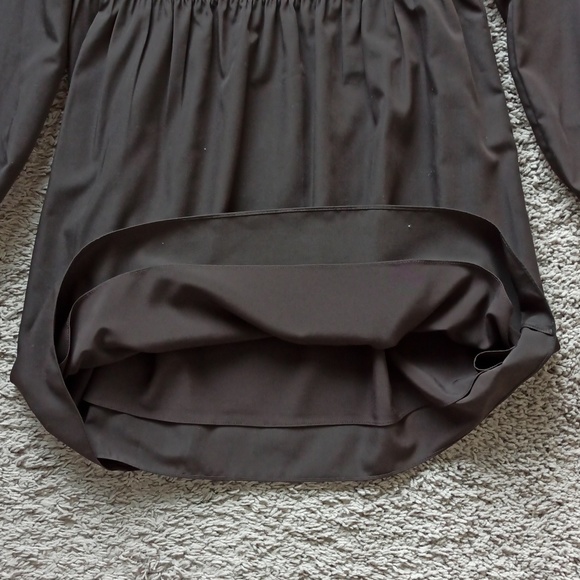 NWT Gianni Bini Brown Boho Long Sleeve Peasant Mini Dress - Picture 4 of 8